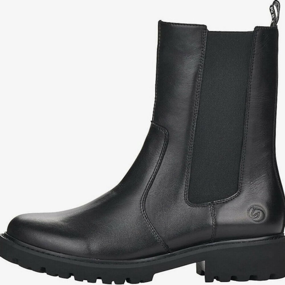 REMONTE Chelsea Boots Black Leather Sz 12.5/EU45 FREE SHIPPING* Worn A Few Times